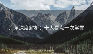 海角深度解析：十大看点一次掌握