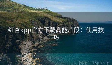 红杏app官方下载高能片段：使用技巧