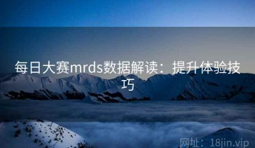 每日大赛mrds数据解读：提升体验技巧